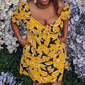 Black and yellow 'Who What Wear' dress
